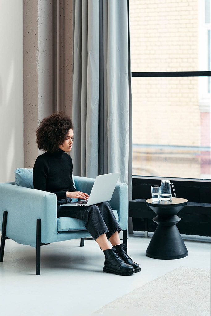 A couch made from antimicrobial fabric