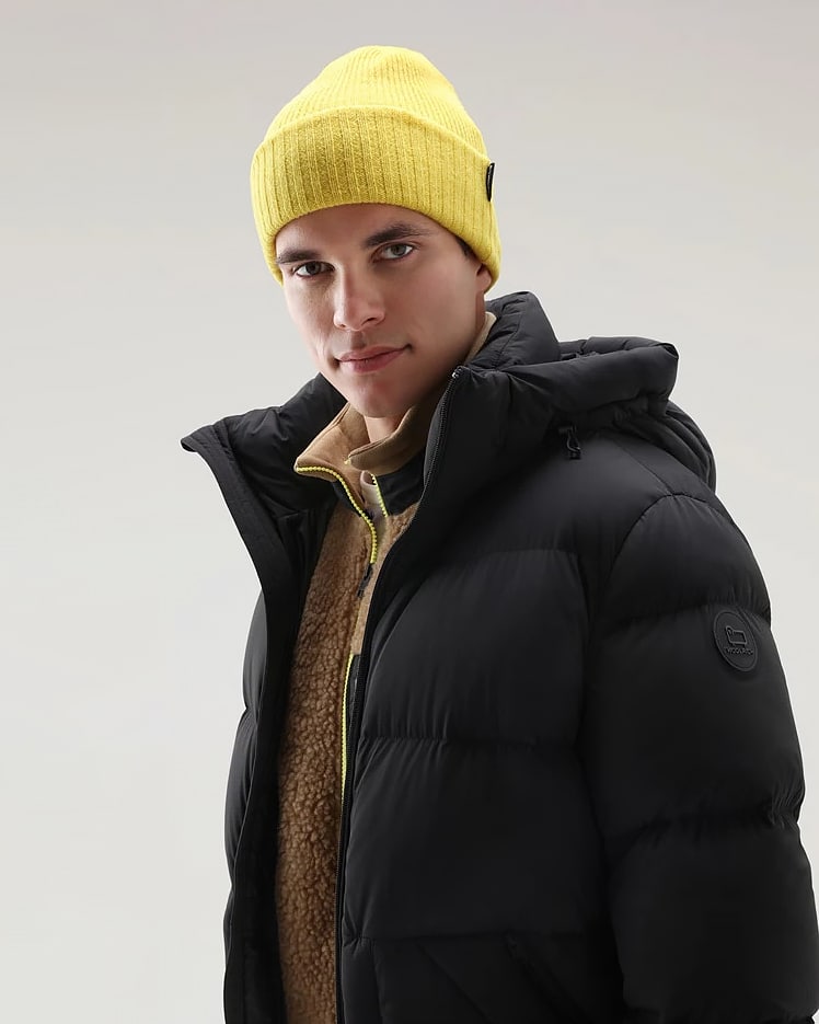 Woolrich coat with Polygiene ViralOff antimicrobial textile treatment